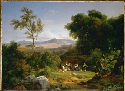 Paysage inspire par la vue de Frascati - landschap geïnspireerd door het uitzicht op Frascati ... door Achille Etna Michallon