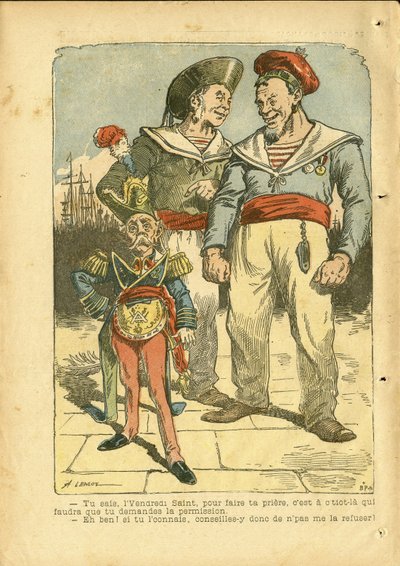 Illustratie van Achille Lemot (1846-1909) in Le Pelerin door Achille Lemot