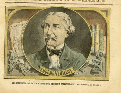 Illustratie van Achille Lemot (1846-1909) in Le Pelerin, 01/10/05 - Een verdediger van het katholieke geloof gedurende achtenzestig jaar - Pers/Media, Religie Geloof, L