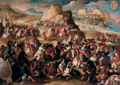 De Slag bij Oran, 1699 door Acisclo Antonio Palomino de Castro y