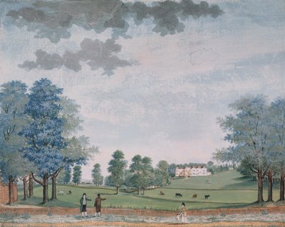 Het Grote Huis en Park in Chawton, c.1780 door Adam Callander