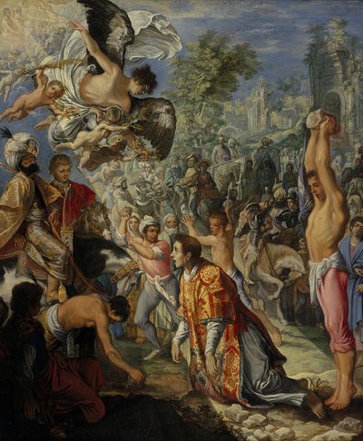 De steniging van Stefanus door Adam Elsheimer