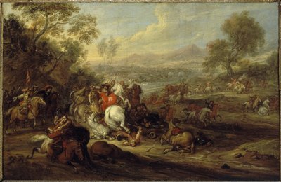 Cavalerie Schok of Cavaleriegevecht door Adam Frans van der Meulen