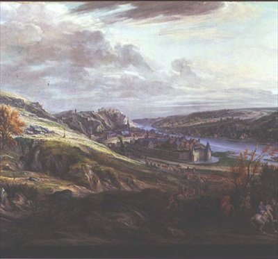 Het beleg van het kasteel en de stad Dinant door Adam Frans van der Meulen