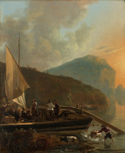 Italiaans Rivierlandschap door Adam Pijnacker