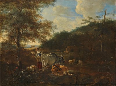 Landschap met vee door Adam Pijnacker