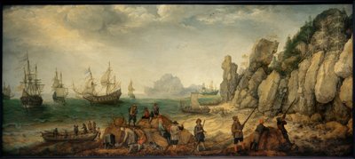 Wilde geitenjacht aan rotsachtige kust door Adam Willarts