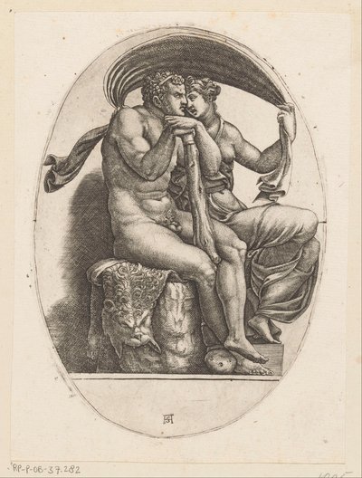 Hercules en Deianeira door Adamo Scultori
