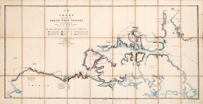 Kaart van de Noordwestelijke Doorvaart ontdekt door Kapitein R. Le M. McClure, HMS 