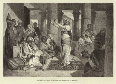 Egypte - Dansen in de ruïnes van Karnak door Adolf Closs