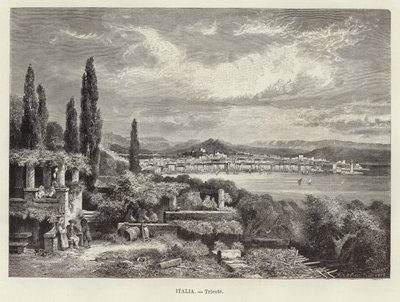 Italië - Triëst. Gravure door A Clos door Adolf Closs