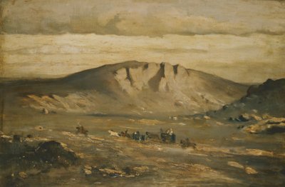 Eenzaam landschap (Boerenbruiloft) door Adolf Kosárek