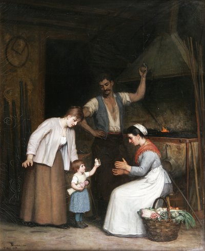 In de smederij door Adolf von Becker