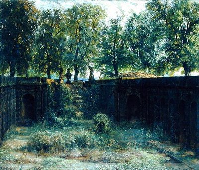Nymphaeum in de Zwinger in Dresden, 1850 door Adolph Menzel