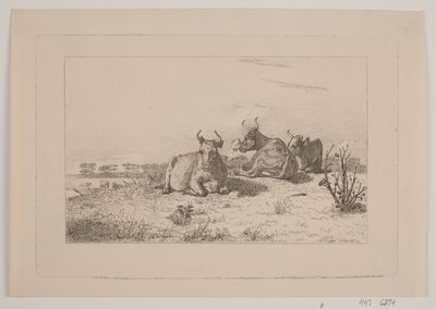 Rustende koeien door Johan Adolph Kittendorff