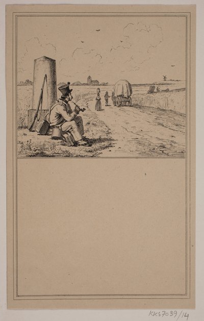 De soldaat op mars. Nr. 13 in Chr. Winther en M. Rørbye, "25 Beelden voor kleine kinderen" door Johan Adolph Kittendorff