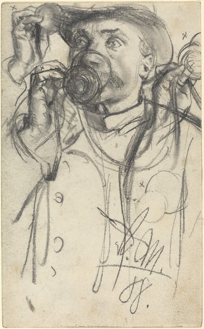 Studies van een man die drinkt door Adolph Menzel
