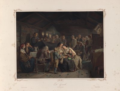 Illustratie uit het boek Norske Folkelivsbilleder van Tidemand, Adolph en uitgegeven door Chr. Tønsberg (Christiania, 1858) door Adolph Tidemand
