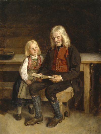 Zaterdagavondgebeden door Adolph Tidemand