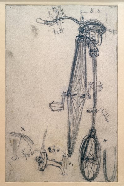 Hoge Fiets, Achteraanzicht door Adolph Menzel
