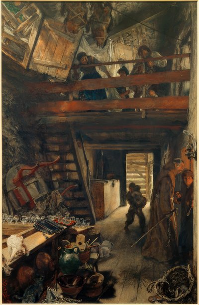 Keuken in Hofgastein door Adolph Menzel