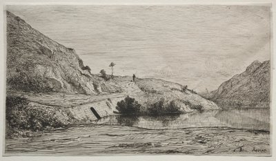 Oevers van de Rhône door Adolphe Appian