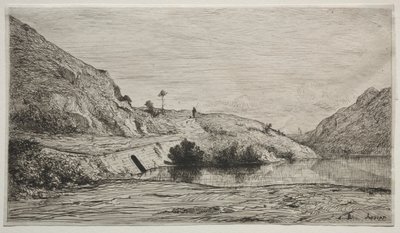 Oevers van de Rhône, 1865 door Adolphe Appian