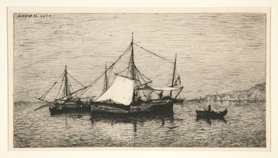 Barques de cabotage (Cotes d door Adolphe Appian