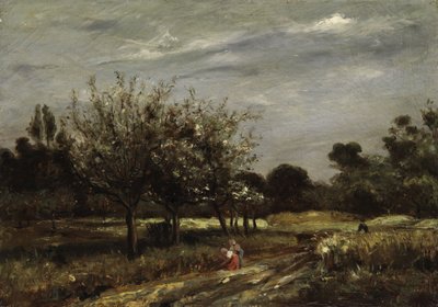Landschap met fruitbomen door Adolphe Appian