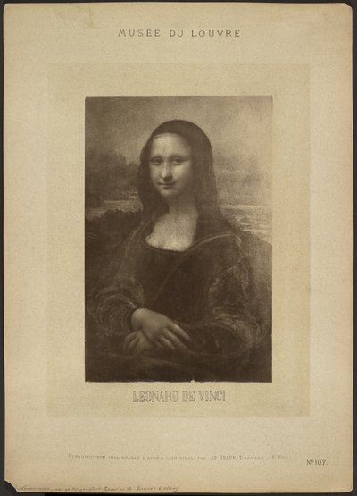 [Mona Lisa van Da Vinci, Louvre] door Adolphe Braun