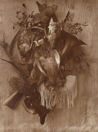 Fazant en Korhoen, ca. 1865 door Adolphe Braun