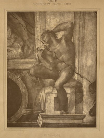 Rome - Vaticaan Paleis, Sixtijnse Kapel, Michelangelo door Adolphe Braun
