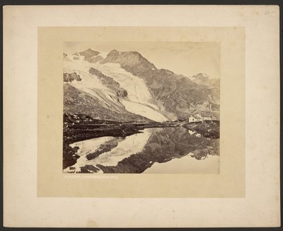 Het Bernina-hospice en de Cambréna-gletsjer door Adolphe Braun