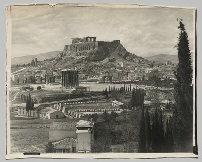 Uitzicht op de Akropolis door Adolphe Braun and Co.
