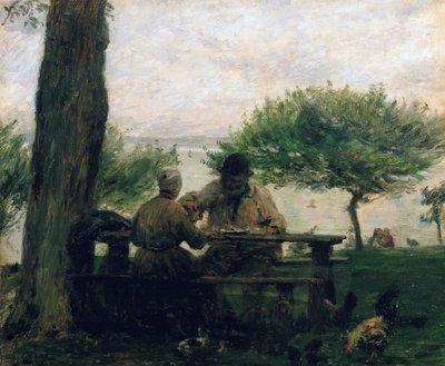 De Maaltijd in Honfleur, 1875 door Adolphe Felix Cals