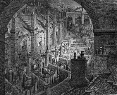 Over Londen per spoor, 1872 door Adolphe Francois Pannemaker