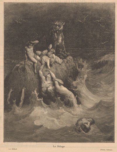 Zondvloed door Adolphe Francois Pannemaker