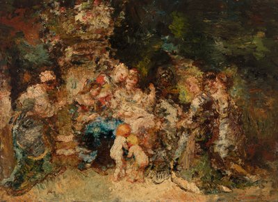 Hulde door Adolphe Joseph Thomas Monticelli