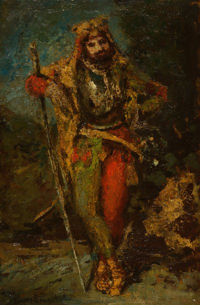 Mephisto uit de opera Faust door Adolphe Joseph Thomas Monticelli