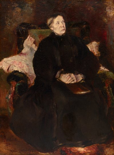 Portret van een dame door Adolphe Joseph Thomas Monticelli