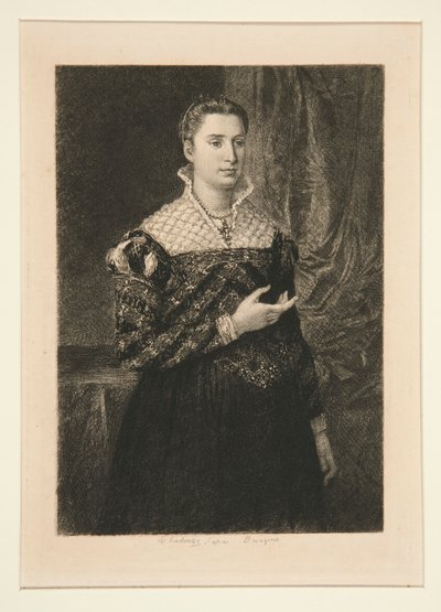 Portret van een Dame door Adolphe Lalauze