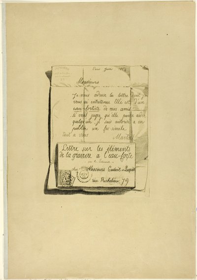 Brief over de elementen van etsen door Adolphe Martial Potemont
