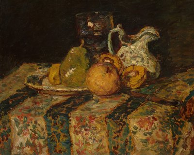 Stilleven met Fruit en Wijnkan, 1874 door Adolphe Monticelli