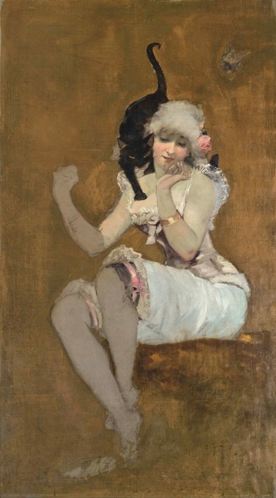 Een paar vrienden, ca. 1881 door Adolphe Willette