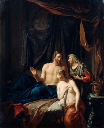 Sarah presenteert Hagar aan Abraham, laat 17e begin 18e eeuw door Adriaan van der Werff