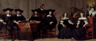 Governors and Governesses of the Oudemannen- en Vrouwengasthuis door Adriaen Backer