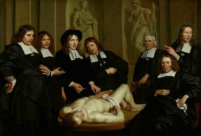 De anatomische les van Dr. Frederik Ruysch, 1670 door Adriaen Backer