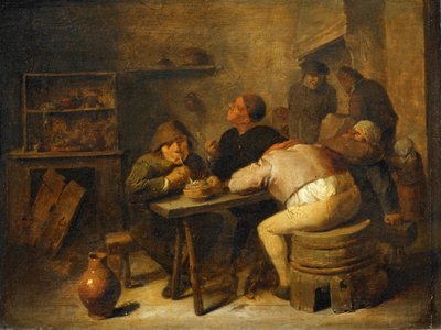 Tabagie - Interieur van een openbaar huis ... door Adriaen Brouwer