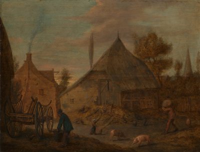 De boerderij door Adriaen Brouwer
