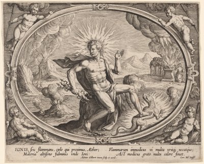 Ignis (Vuur) door Adriaen Collaert